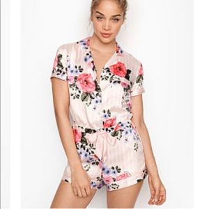 Victoria’s Secret Satin Button-front romper